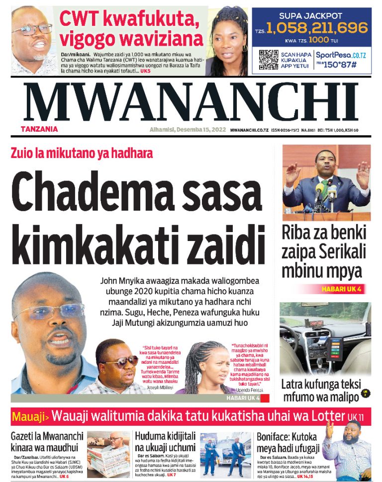 PITIA VICHWA VYA HABARI KATIKA MAGAZETI YA LEO DESEMBA 15,2022