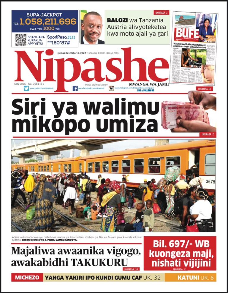 PITIA VICHWA VYA HABARI KATIKA MAGAZETI YA LEO DESEMBA 16,2022
