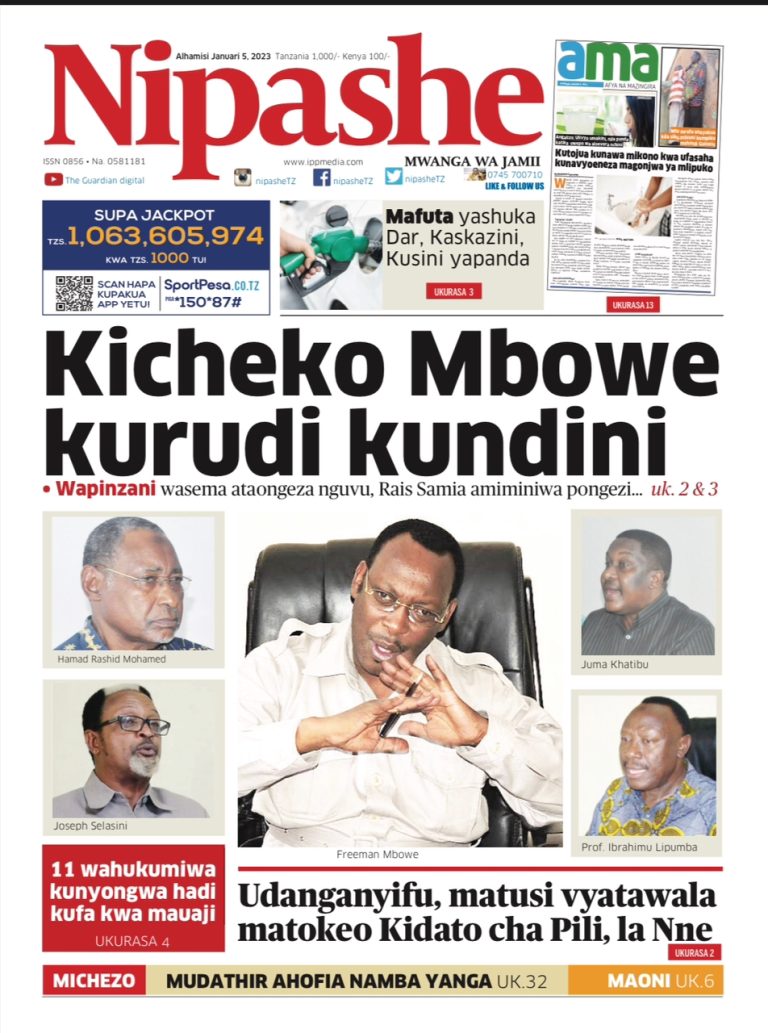 PITIA VICHWA VYA HABARI KATIKA MAGAZETI YA LEO JANUARI 5,2023