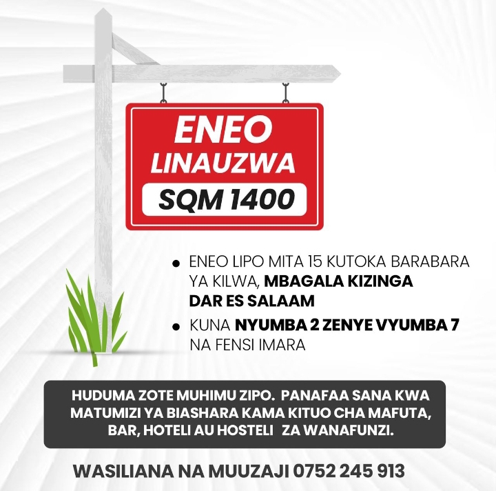 ENEO LINAUZWA KIZINGA MBAGALA DAR ES SALAAM