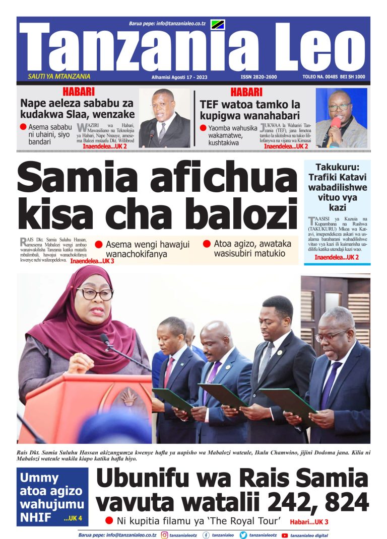 PITIA VICHWA VYA HABARI KATIKA MAGAZETI YA LEO AGOSTI 17,2023