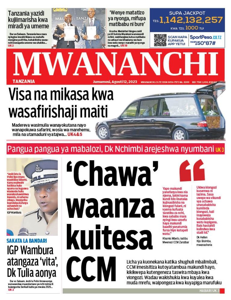 PITIA VICHWA VYA HABARI KATIKA MAGAZETI YA LEO AGOSTI 12,2023