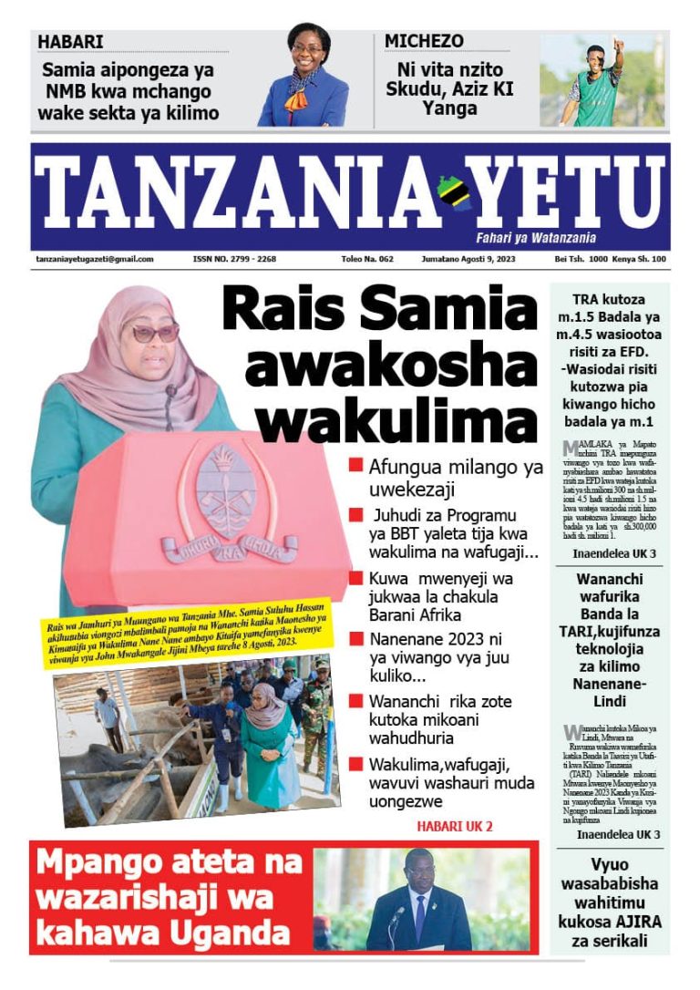 PITIA VICHWA VYA HABARI KATIKA MAGAZETI YA LEO AGOSTI 9,2023