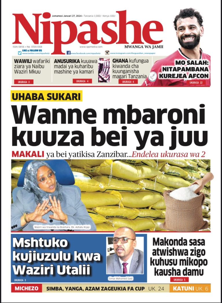 PITIA VICHWA VYA HABARI KATIKA MAGAZETI YA LEO JANUARI 27,2024