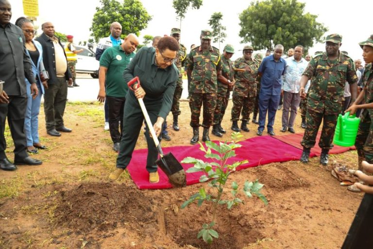 WAZIRI DKT.STERGOMENA AONGOZA UPANDAJI MITI MAKAO MAKUU YA JKT CHAMWINO DODOMA