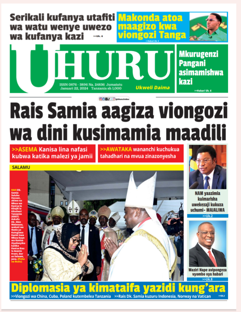 PITIA VICHWA VYA HABARI KATIKA MAGAZETI YA LEO JANUARI 22,2024
