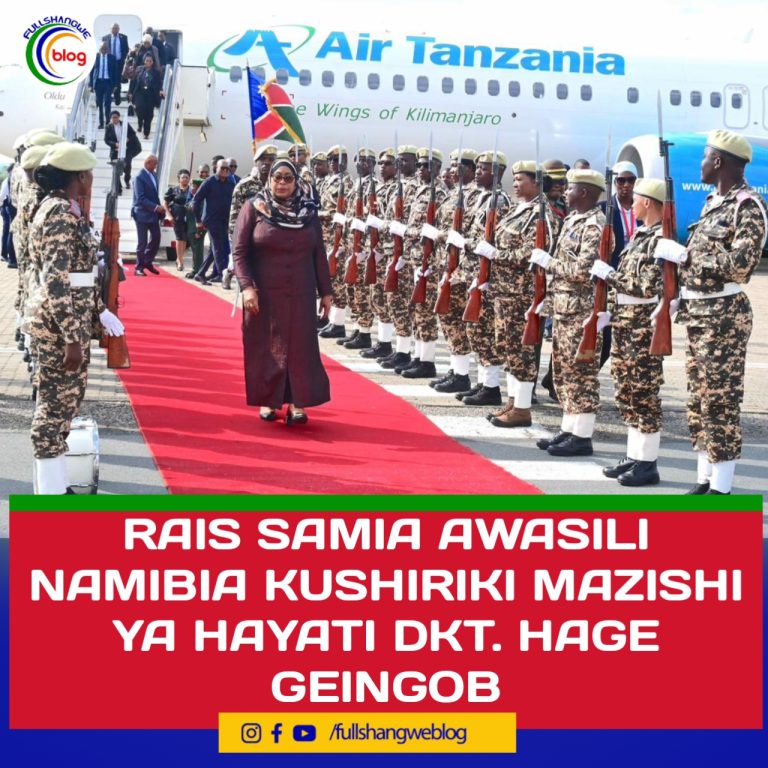 RAIS SAMIA AWASILI NAMIBIA KUSHIRIKI MAZISHI YA HAYATI DKT. HAGE GEINGOB