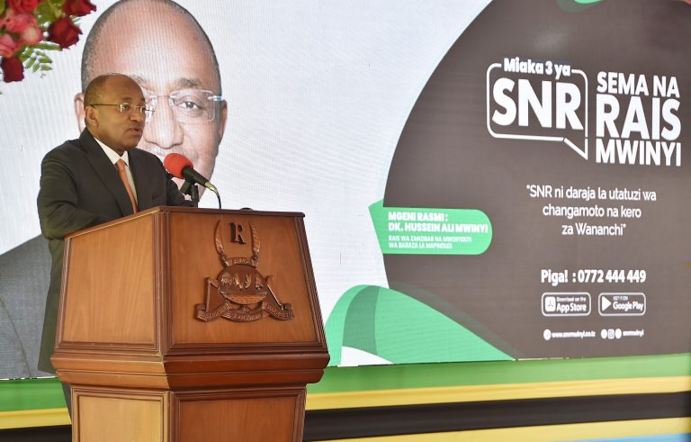 RAIS DK.MWINYI AHUTUBIA MAADHIMISHO YA MIAKA MITATU YA MFUMO WA SEMA NA RAIS MWINYI (SNR)