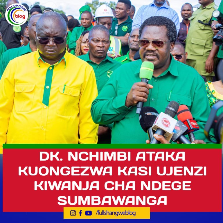 DK. NCHIMBI ATAKA KUONGEZWA KASI UJENZI KIWANJA CHA NDEGE SUMBAWANGA