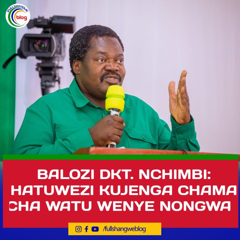HATUWEZI KUJENGA CHAMA CHA WATU WENYE NONGWA – BALOZI DKT. NCHIMBI