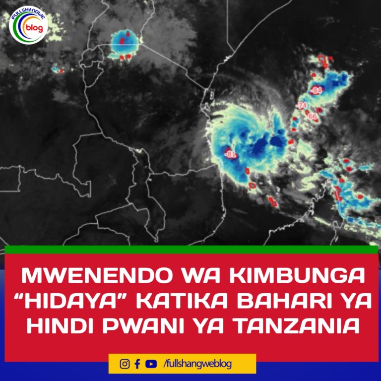 MWENENDO WA KIMBUNGA “HIDAYA” KATIKA BAHARI YA HINDI PWANI YA TANZANIA