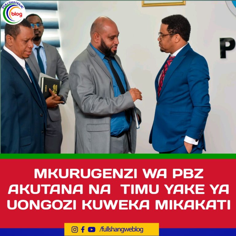 MKURUGENZI WA PBZ AKUTANA NA  TIMU YAKE YA UONGOZI KUWEKA MIKAKATI