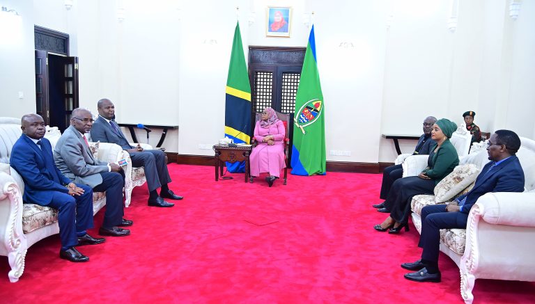 RAIS SAMIA AKUTANA NA KUZUNGUMZA NA MGOMBEA URAIS WA MSUMBIJI KWA CHAMA CHA  FRELIMO IKULU CHAMWINO DODOMA 