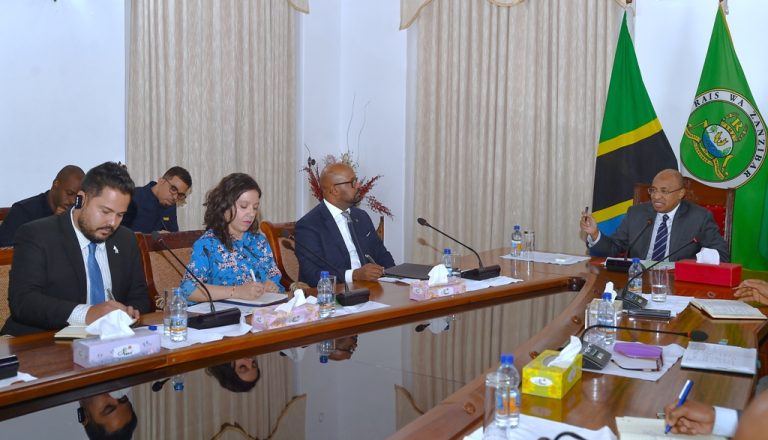 RAIS WA ZANZIBAR MHE. DKT. MWINYI AKIZUNGUMZA NA UJUMBE WA WATAALAMU KUTOKA NCHI BRAZIL IKULU ZANZIBAR