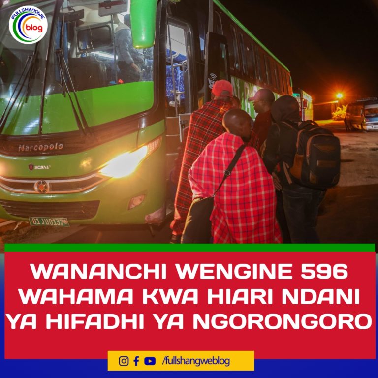 WANANCHI WENGINE 596 WAHAMA KWA HIARI NDANI YA HIFADHI YA NGORONGORO.