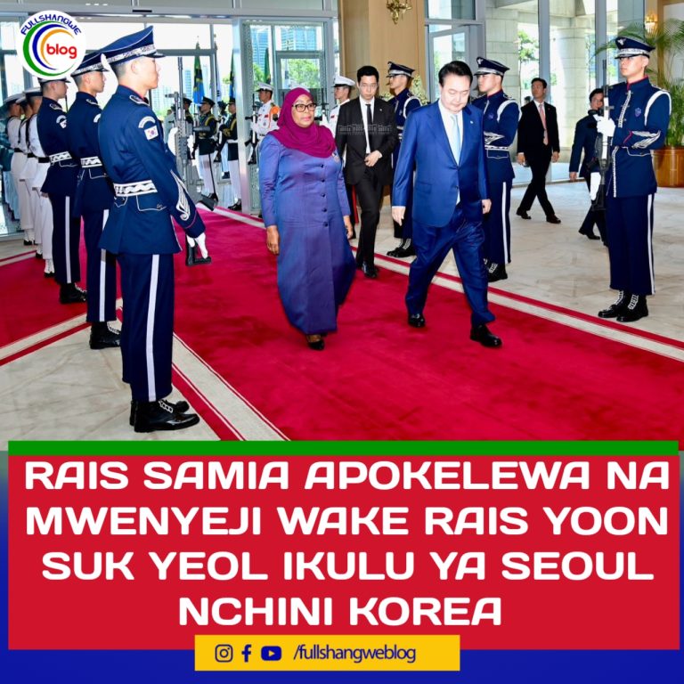 RAIS SAMIA APOKELEWA NA MWENYEJI WAKE RAIS YOON SUK YEOL IKULU YA SEOUL NCHINI KOREA