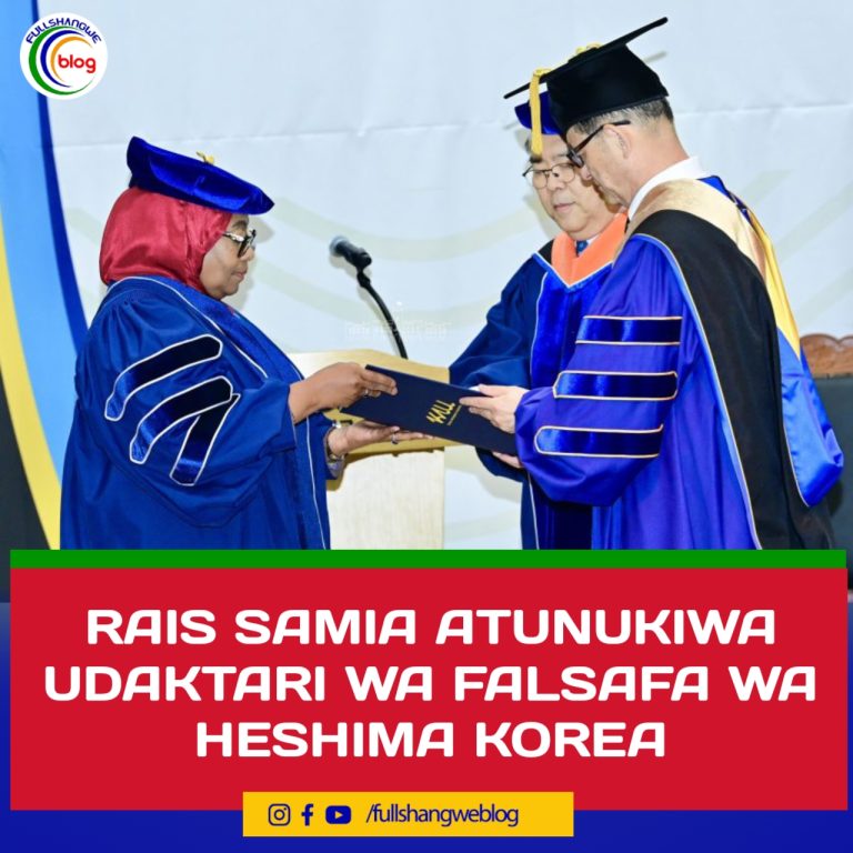 RAIS SAMIA ATUNUKIWA UDAKTARI WA FALSAFA WA HESHIMA KOREA