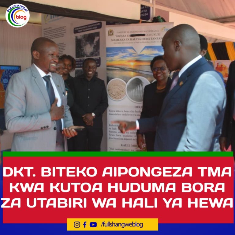 DKT. BITEKO AIPONGEZA TMA KWA KUTOA HUDUMA BORA ZA UTABIRI WA HALI YA HEWA