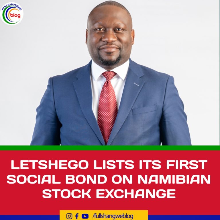 LETSHEGO LISTS ITS FIRST SOCIAL BOND ON NAMIBIAN STOCK EXCHANGE