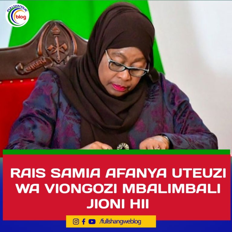 RAIS SAMIA AFANYA UTEUZI WA VIONGOZI MBALIMBALI JIONI HII