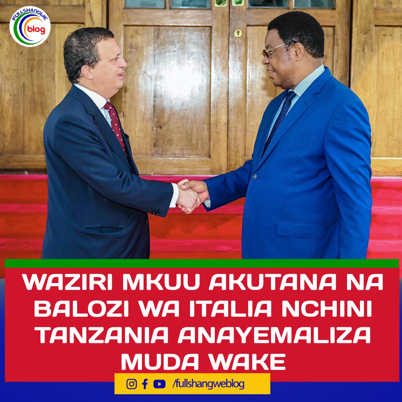 Waziri Mkuu Akutana Na Balozi Wa Italia Nchini Tanzania Anayemaliza