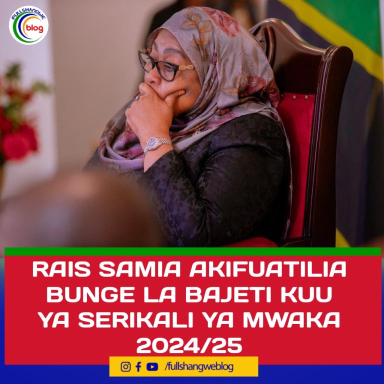 RAIS SAMIA AKIFUATILIA BUNGE LA BAJETI KUU YA SERIKALI YA MWAKA 2024/25