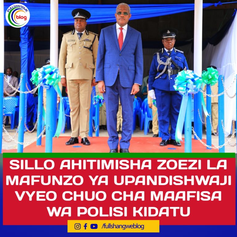 SILLO AHITIMISHA ZOEZI LA MAFUNZO YA UPANDISHWAJI VYEO CHUO CHA MAAFISA WA POLISI KIDATU