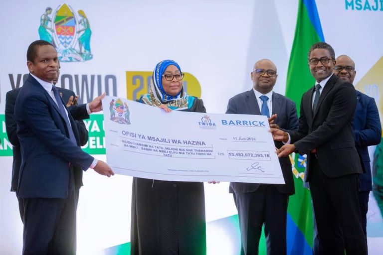 UBIA WA TWIGA MINERALS NA BARRICK WAZIDI KULETA MANUFAA, YATOA GAWIO LA SHILINGI BILIONI 53.5 KWA SERIKALI