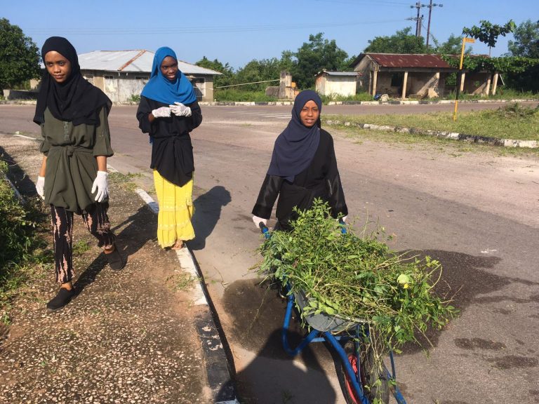 WANAFUNZI (ZU) WAUNGANA NA BARAZA LA MJI KATI KUFANYA USAFI UNGUJA UKUU
