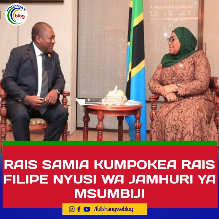 RAIS SAMIA KUMPOKEA RAIS FILIPE NYUSI WA JAMHURI YA MSUMBIJI