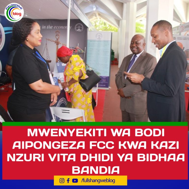MWENYEKITI WA BODI AIPONGEZA FCC KWA KAZI NZURI VITA DHIDI YA BIDHAA BANDIA