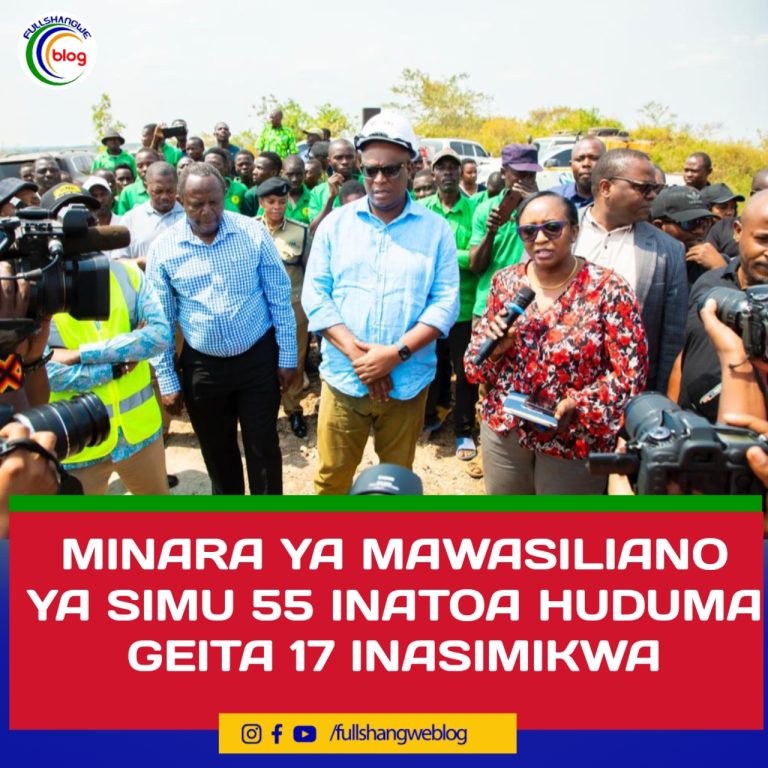MINARA YA MAWASILIANO YA SIMU 55 INATOA HUDUMA GEITA 17 INASIMIKWA