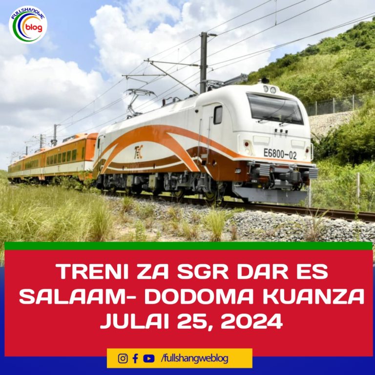 TRENI ZA SGR DAR ES SALAAM- DODOMA KUANZA JULAI 25, 2024