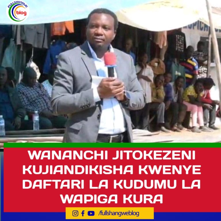WANANCHI JITOKEZENI KUJIANDIKISHA KWENYE DAFTARI LA KUDUMU LA WAPIGA KURA