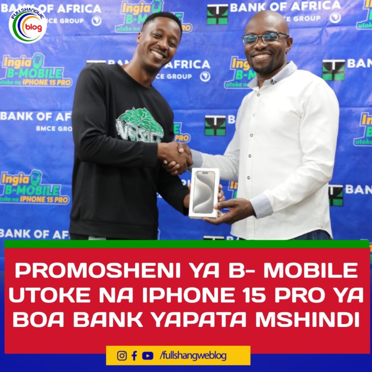 PROMOSHENI YA B- MOBILE UTOKE NA IPHONE 15 PRO YA BOA BANK YAPATA MSHINDI