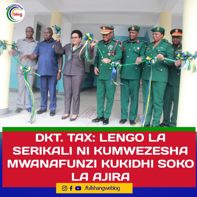 DKT. TAX: LENGO LA SERIKALI NI KUMWEZESHA MWANAFUNZI KUKIDHI SOKO LA AJIRA