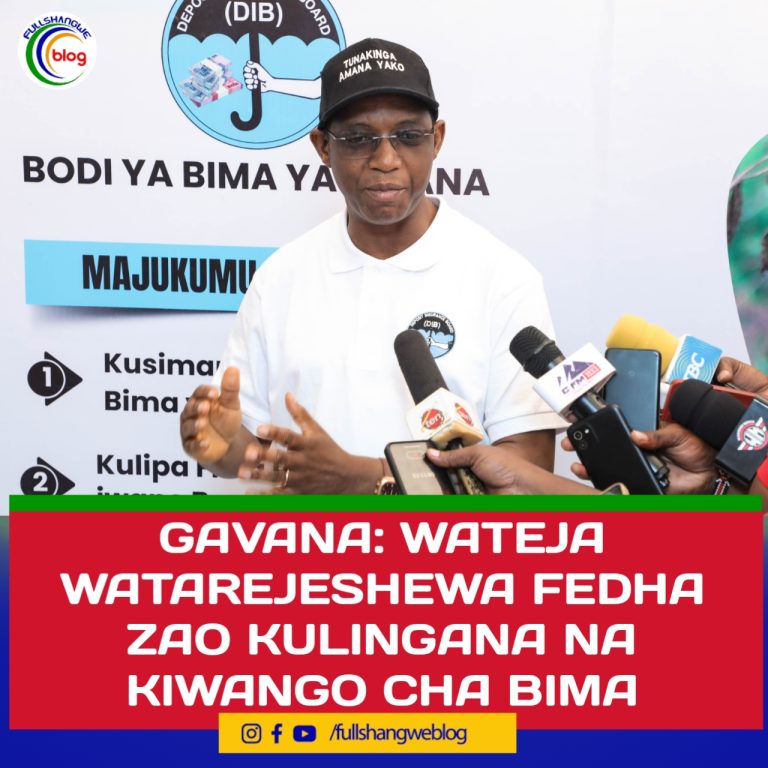 GAVANA: WATEJA WATAREJESHEWA FEDHA ZAO KULINGANA NA KIWANGO CHA BIMA