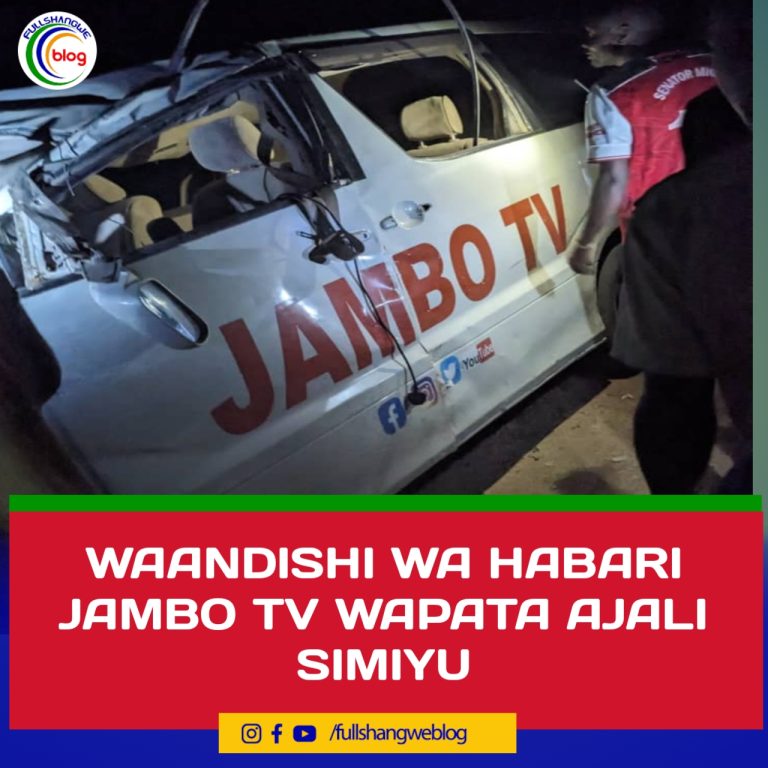 WAANDISHI WA HABARI JAMBO TV WAPATA AJALI SIMIYU