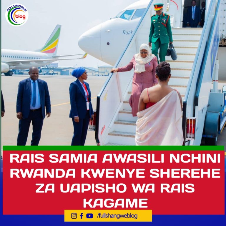 RAIS SAMIA AWASILI NCHINI RWANDA KWENYE SHEREHE ZA UAPISHO WA RAIS KAGAME