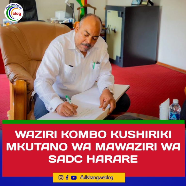 WAZIRI KOMBO KUSHIRIKI MKUTANO WA MAWAZIRI WA SADC HARARE