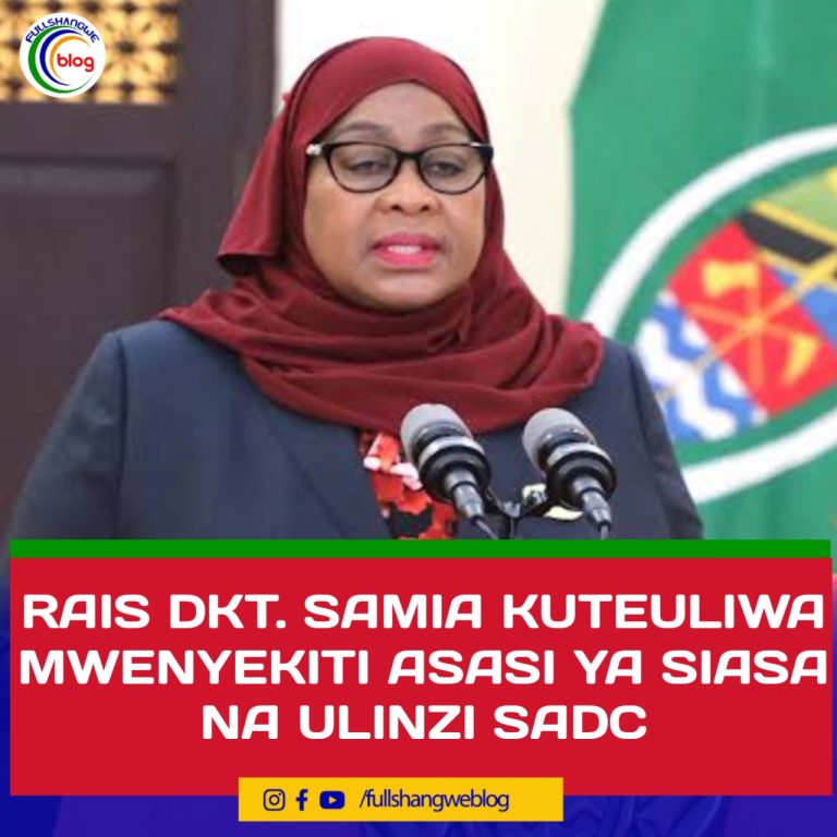 RAIS DKT. SAMIA KUTEULIWA MWENYEKITI ASASI YA SIASA, ULINZI NA USALAMA SADC JIJINI HARARE ZIMBABWE