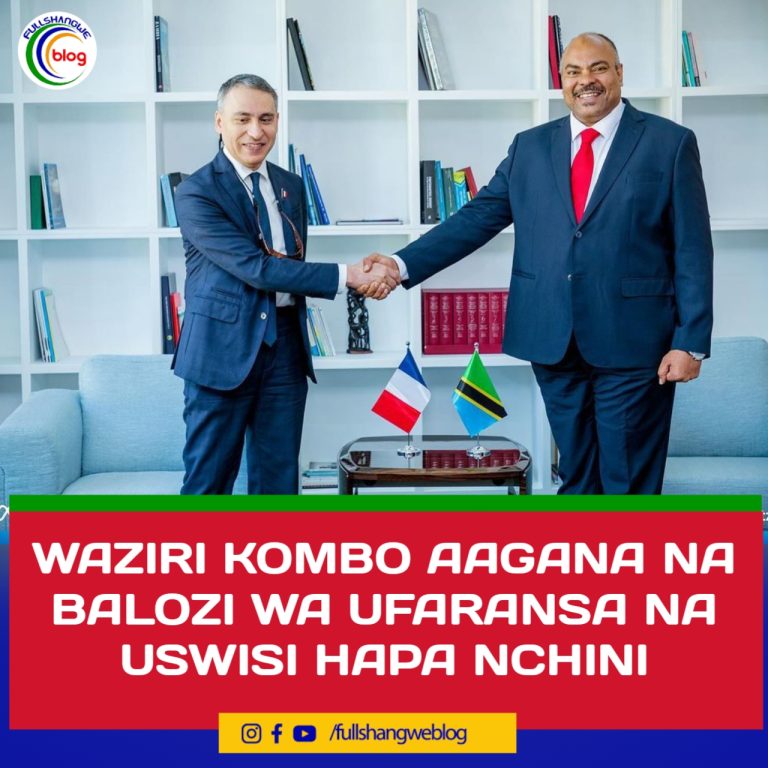 WAZIRI KOMBO AAGANA NA BALOZI WA UFARANSA NA USWISI HAPA NCHINI.