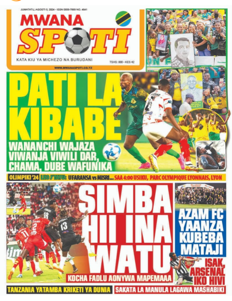 PATA HABARI MOTO MOTO KATIKA MAGAZETI YA LEO AGOSTI 5,2024