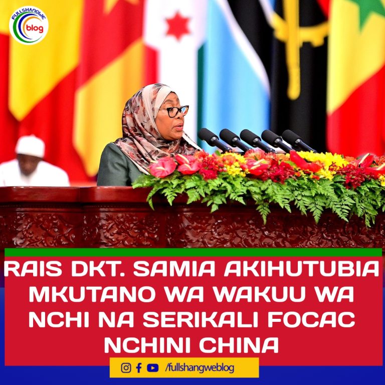 RAIS DKT. SAMIA AKIHUTUBIA MKUTANO WA WAKUU WA NCHI NA SERIKALI FOCAC NCHINI CHINA