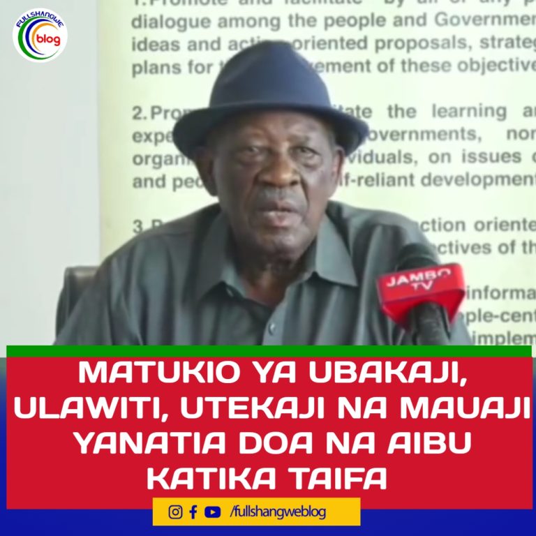 MATUKIO YA UBAKAJI, ULAWITI, UTEKAJI NA MAUAJI YANATIA DOA NA AIBU KATIKA TAIFA