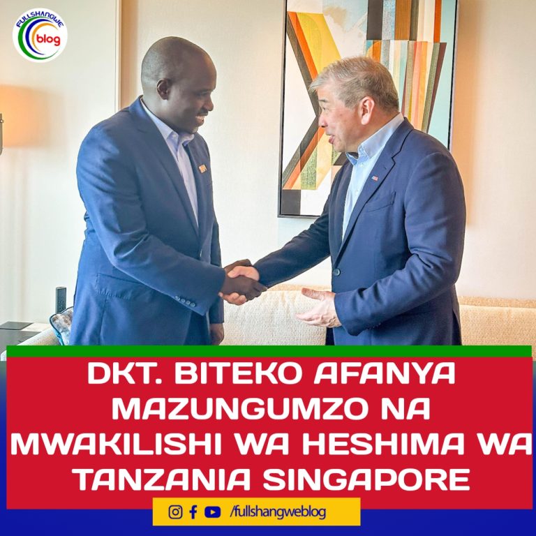 DKT. BITEKO AFANYA MAZUNGUMZO NA MWAKILISHI WA HESHIMA WA TANZANIA SINGAPORE