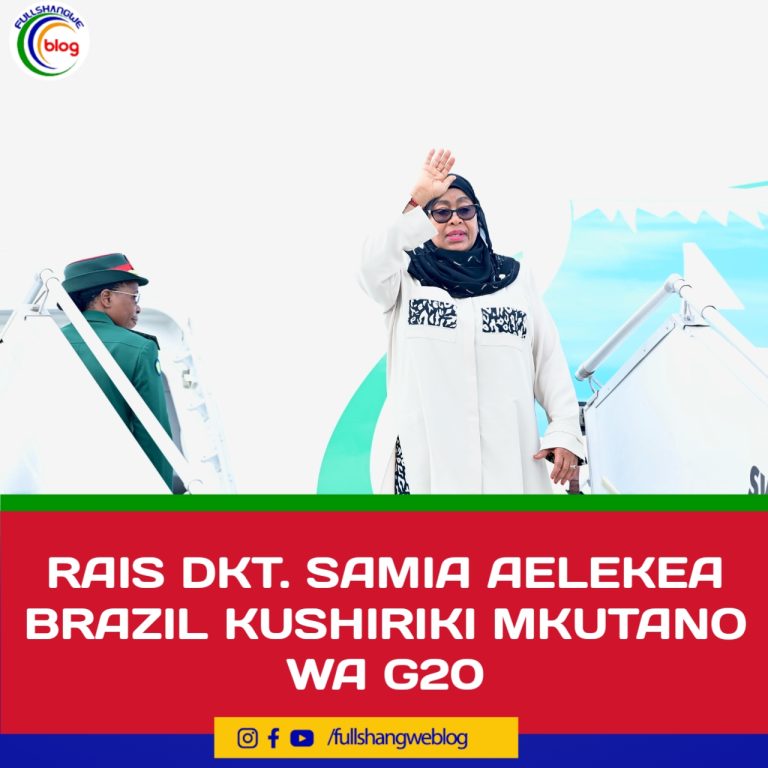 RAIS DKT. SAMIA AELEKEA BRAZIL KUSHIRIKI MKUTANO WA G20