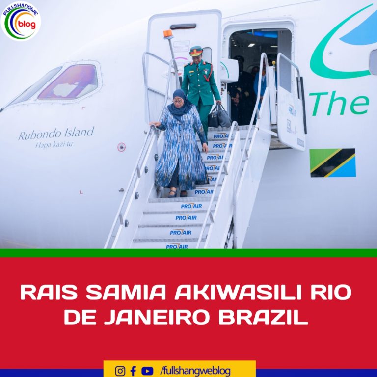 RAIS SAMIA AKIWASILI  RIO DE JANEIRO BRAZIL