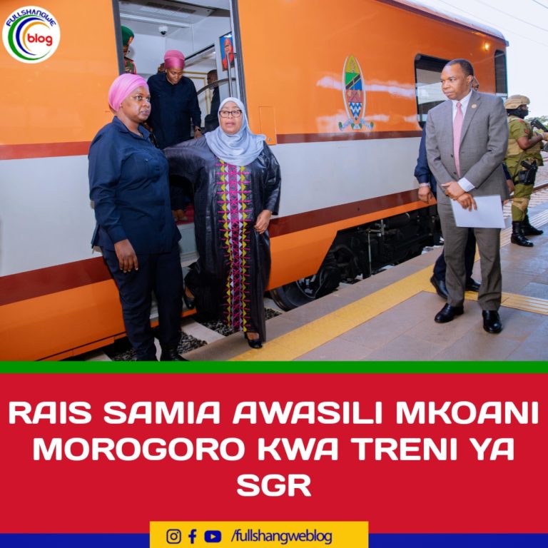 RAIS SAMIA AWASILI MKOANI MOROGORO KWA TRENI YA SGR