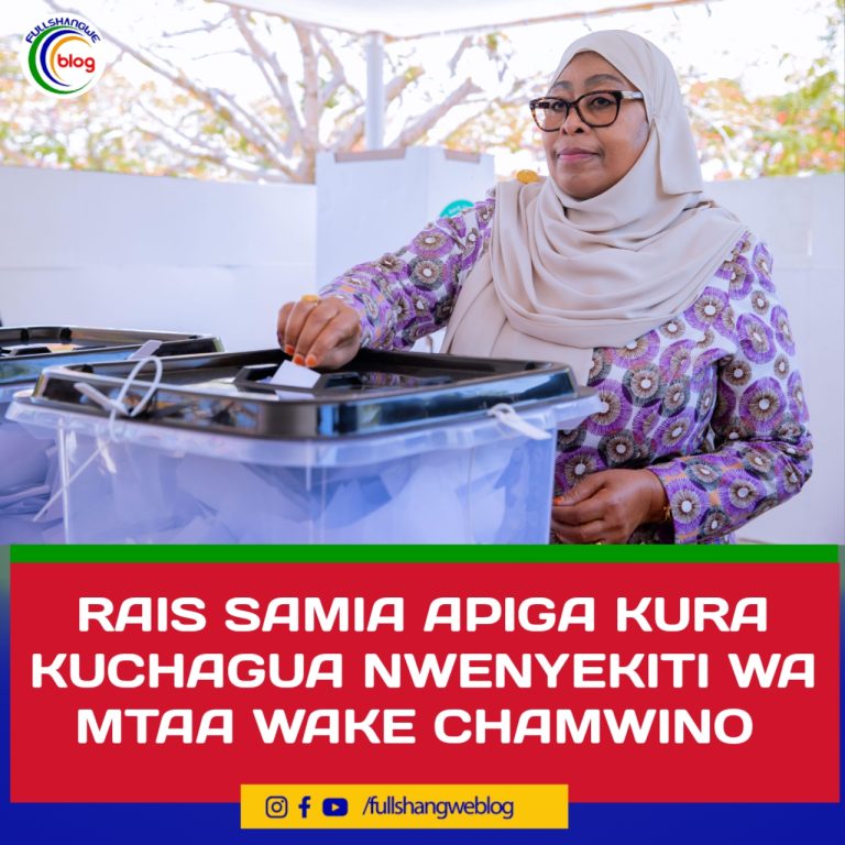 RAIS SAMIA APIGA KURA KUCHAGUA NWENYEKITI WA MTAA WAKE CHAMWINO